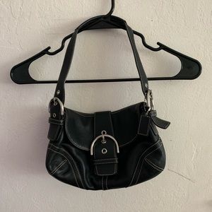 Coach Soho Black Leather Shoulder Bag